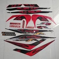 Stiker Bodi & Lis Body & Striping Satria Fu 2010 Merah Hitam