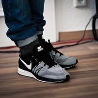 white fly knit trainers