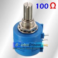 10 Pcs 25 Turn Bourns Potentiometer 100R Multiturn preset Fine Adjust 10mm CU43 
