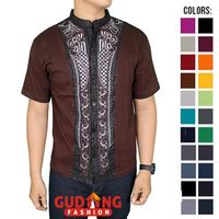 Baju Koko Muslim Keren Katun Coklat Tua KKS 13