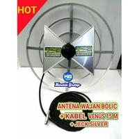 ANTENA WAJAN BOLIK + KABEL 15M OUTDOR DIGITAL SUPER PEKA ANTEN TV UHF