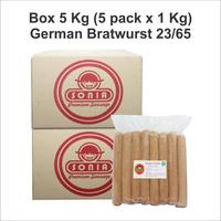 BOX 5 Kg - Sosis SONIA - German Bratwurst 23/65 (5 x 1 Kg)