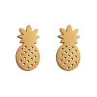 LRC Anting Tusuk Fashion Pineapple Gold Stainless Steel D44602