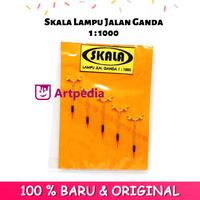 Maket Lampu Jalan Ganda 1 : 1000 / Miniatur Bangunan / Diorama Lampu