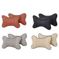 Bantal Mobil Kulit Bantal Kepala Mobil Leather Headrest Pillow - 2 PCS