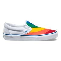 rainbow vans slip on