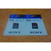 SONY SDXC 64GB 94MB/S UHS-I U3 CLASS 10 4K SF-64UX2/T3 MEMORY CARD