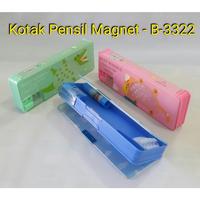 Grosir Tempat Pensil 2 Magnet 2 Lapis/Kotak Pensil ATK B-3322
