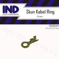 Skun-Sekun-Terminal Kabel Kuningan Ring-Bulat-Bulet Lubang Kecil 5 mm