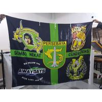 Cetak bendera bahan satin murah di panca warna surabaya