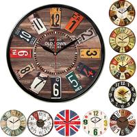DIY/Jam Dinding Unik/Jam Dinding Kayu Vintage Mediterania Eropa Style