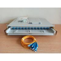 Review OTB Optical Termination Box 12 Core SC UPC PAZ Lengkap Pigtail ...
