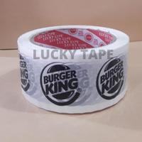 Lakban Printing Custom Dasar Putih Susu + 1 Warna (1000pcs)