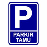 Rambu Area Parkir Khusus Tamu 35cm x 50cm Plat Alumunium