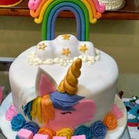 cake ultah anak tema unicorn