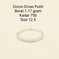 CINCIN EMAS PUTIH WANITA KOREA KADAR 750