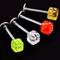 PIERCING DADU HIJAU Aksesoris Anting Tindik pria wanita Grosir Murah