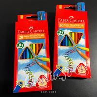 Pensil 20 Warna Anak Faber Castell Junior Triangular Colour 20