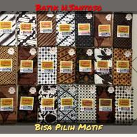 H.Santoso Kain Batik Samping Kebat H Santoso Grade A -- 2 Baju Kemeja Pria Batik Panjang Pekalongan Made in Indonesia Bahan Katun Mutu Terjamin