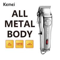 KEMEI KM-1996 -LED Rechargeable Professional Metal Electric Hair Clip