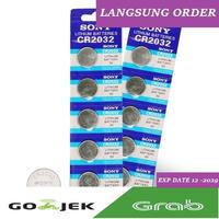 Baterai /Battery Cmos 1 lembar / 1 Strip = 5 Pcs/ SONY CR2032 NEW ORI