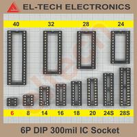 6 6P 6Pin P Pin 2.54mm 300mil DIP DIL IC Socket Soket