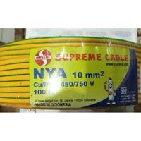 Kabel NYA / Kawat / Tunggal 10mm 10 mm 1X10mm Supreme 1 Roll 100 meter