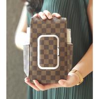 TECHNOZIO Tempat Tissue Pouch 5 In 1 Skak Coklat / Sarung Tisu