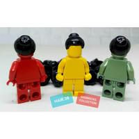 Lego Part Original Hair.38 Black, Hair Top Knot Bun
