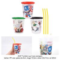 ORI KOREA TUMBLER CUP 3 PCS AVENGERS - AV97