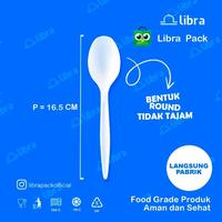 Sendok makan putih susu 3000 pcs dus kuat plastik panjang murah libra