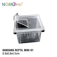 Kandang reptil mini wadah Dusting feeder seranga reptil Nomoy H1