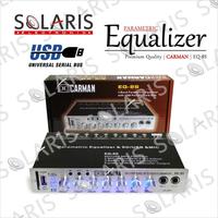 Parametric Equalizer USB/SD dan Mic Centrum EQ-8S Panel Alumunium