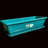Gambar Pot tanaman plastik panjang motif TRIVETTO + Tatakan Warna Hijau ukura dari langgeng pot jaya undefined 4 Tokopedia