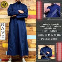 Gambar Gamis Jubah Pria Saudi Twill Serat Polos Al-Amwa dari Risalah Muslim Store undefined 4 Tokopedia