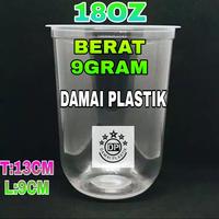 Gambar Gelas Oval 18oz Cup Oval 18 Oz Bulat Tebal 9Gram - gelas oval, 18oz dari Damaiplastik undefined 1 Tokopedia