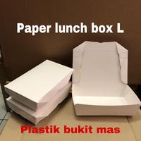 Gambar paper lunch box l / paper lunch box food grade L / kotak makan size L dari Plastik bukit mas undefined 1 Tokopedia