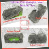 Gambar 1 Set Taplak meja + Tempat tissue polos Bulu Rasfur - Putih dari Isomarto undefined 5 Tokopedia