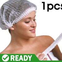 Gambar penutup kepala Bahan sponbound medis hair cap harga per pcs - Putih dari Fashionisty shop undefined 3 Tokopedia