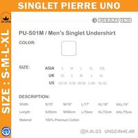 Gambar Kaos Singlet Pria PUTIH PIERRE UNO - S dari Kalos Underwear undefined 3 Tokopedia