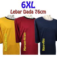 Gambar Kaos Oblong Big Size Jumbo Besar Variasi Ukuran 6XL - Maroon Hitam dari baju.kita.sby undefined 1 Tokopedia