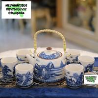 Gambar Teko Set / Teko + 6 cangkir / Teko Set motif gunung dari Melvaaantique undefined 1 Tokopedia