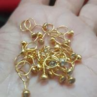 Gambar Anting toge anak bayi 0,5 gram 0,5gr setengah gram 700 70% emas asli dari NonaKeriting undefined 1 Tokopedia