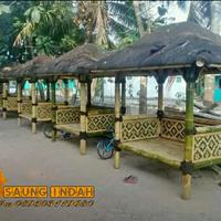 Gambar gazebo bambu minimalis kwalitas dari Green taman indah undefined 4 Tokopedia