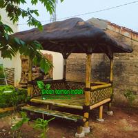 Gambar gazebo bambu minimalis kwalitas dari Green taman indah undefined 3 Tokopedia