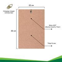 Gambar Hiasan Dinding Art Wall Decor Dekorasi Poster Kayu MDF Home Set 2 - 15x30cm 4 pcs dari Naura El Shop undefined 5 Tokopedia