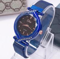Gambar JAM TANGAN WANITA JAM MAGNET RANTAI JAM TANGAN ANALOG IMPORT JAM MURAH - Biru dari yuhai_0055 undefined 3 Tokopedia