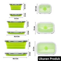 Gambar GM Bear Lunch Box Set Kotak Makan Lipat 1130-Foldable Rectangular dari GM Bear undefined 5 Tokopedia