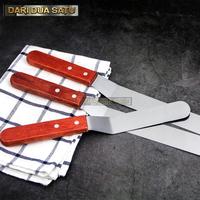 Gambar Spatula Bengkok Stainless Gagang Kayu Angled Spatula 4/6/8/10/12 inch - 12 inch dari DariDuaSatu undefined 3 Tokopedia