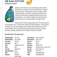Gambar OLI MOBIL TRANSMISI MATIC Q8 CVT EVO, FULLY SYNTHETIC & ANTI SELIP. 1L dari Panda Auto Indonesia undefined 3 Tokopedia